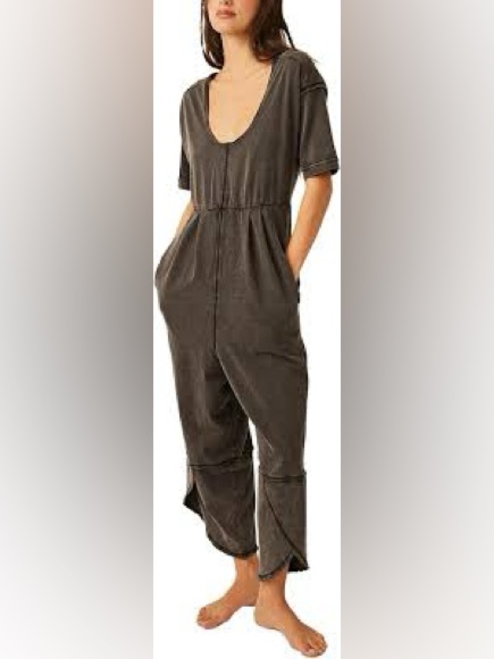 NWOT Women's Heather Ed black Wide-Leg Jumpsuit Pants